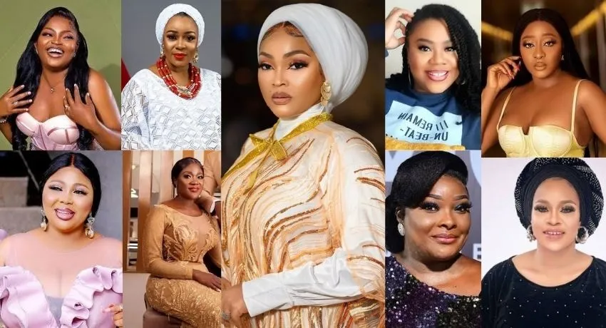 Checkout 9 Beautiful Nollywood Actresses Who Settled As Second Wives (Photos)