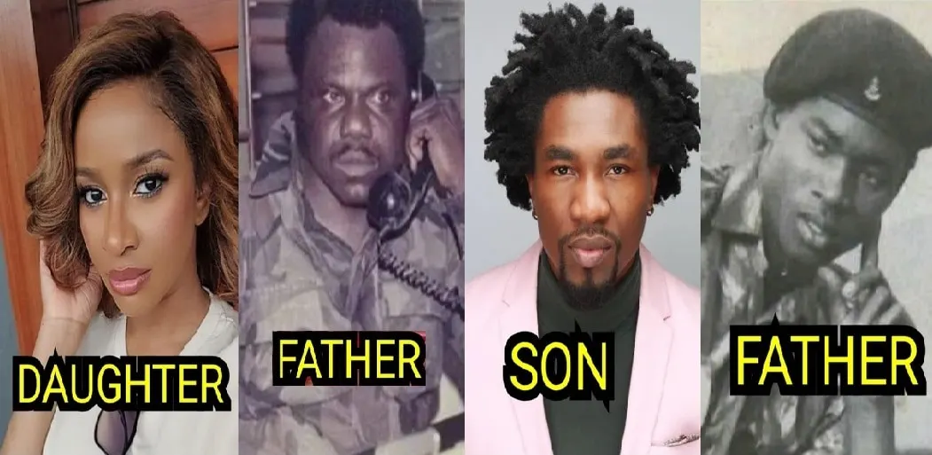 Checkout Popular Nigerian Celebrities Whose Fathers Were Soldiers (Photos)