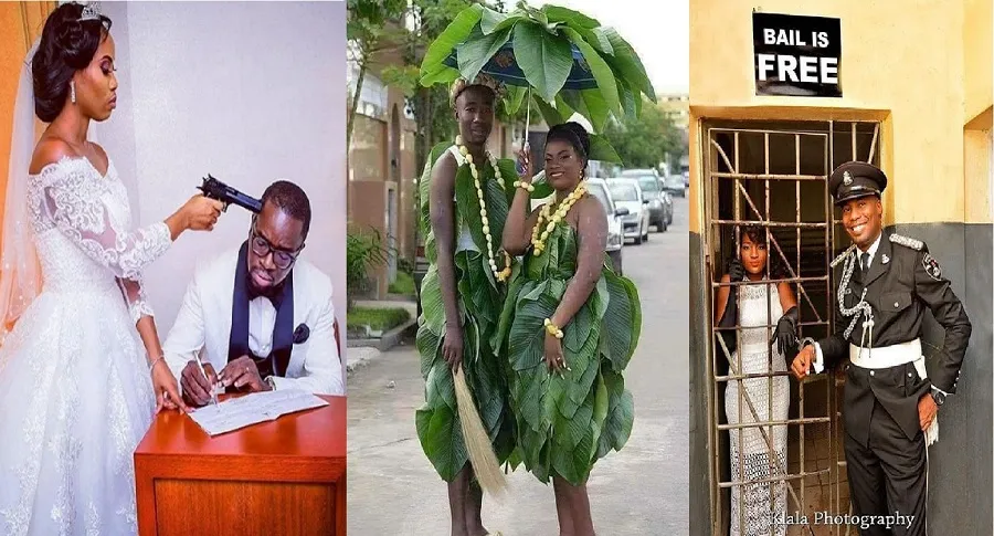 Top 14 Craziest Pre-Wedding Pictures Of Nigerian Couples That Will Leave You In Shock