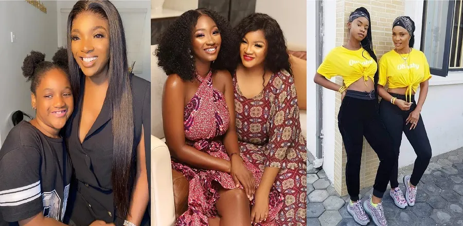 Top 10 Nigerian Celebrities Whose Teenage Daughters Take After Their Beauty – See Their Kids (With Pictures)