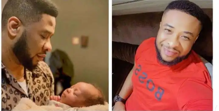 Celebrations In Order As Fast Rising Nollywood Actor, Sam Sunny Welcomes A Bouncing Baby Boy (Photos)