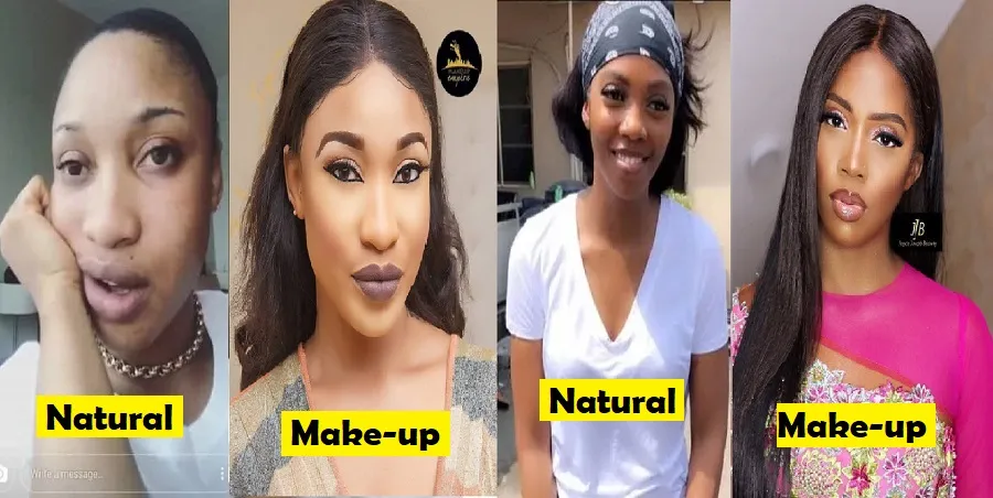 Checkout 10 Popular Female Celebrities With Insane Makeup Transformations (Photos)