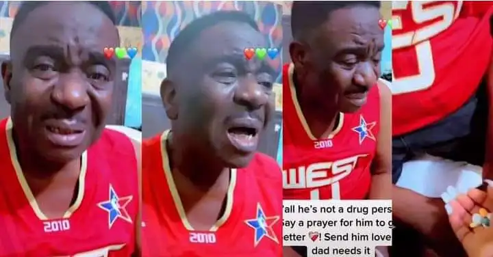 Pray for Mr Ibu: Watch him begging his daughter to drink his drugs on his behalf (video)