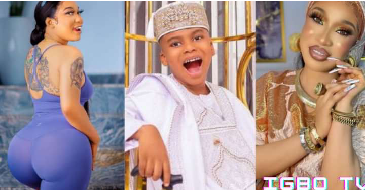 Actress Tonto Dikeh’s son doesn’t want to vacate their N270k per night hotel room after staying for a month (Video)