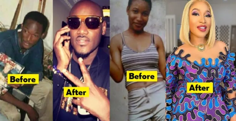 Checkout 12 Nigerian Celebrities Before And After They Became Famous (Photos)