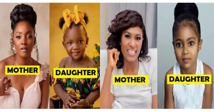 Top 7 Nigerian Stars Who Gave Birth To Their Carbon Copies (Photos)