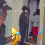 Hope our money safe like this – Reactions As Access Bank Security Guard Is Spotted Using IPhone 14 Pro Max (Video)