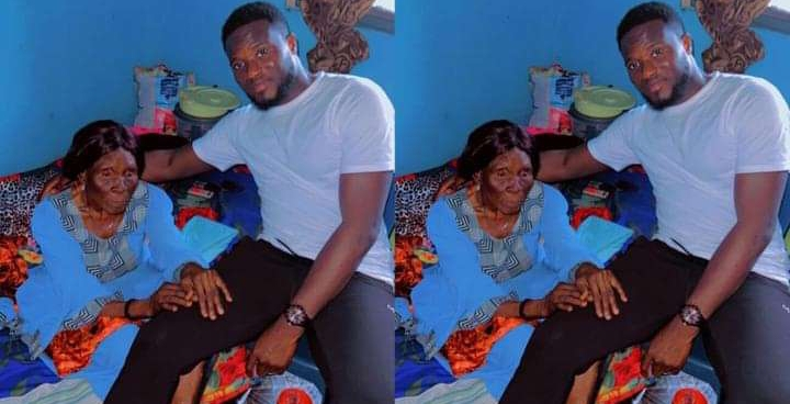 Nollywood Actor Mustapha Sholagbade Pens A Lovely Message As He Links Up With His Grandmother