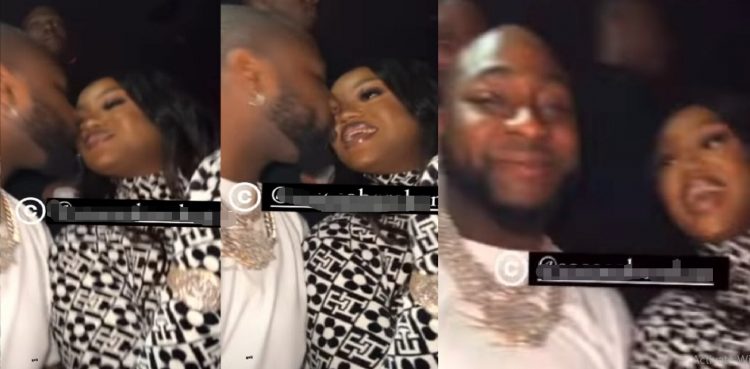 Davido and Chioma keep peppering haters as they share a k!ss at a club in London (Video)