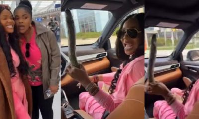 This is too much, you have overused it – Iyabo Ojo shocked after discovering a huge toy in Lola Alao’s car [Video]