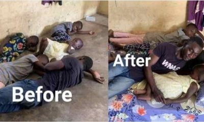 Single father who sleeps on bare floor with his 4 children get favour from a good Samaritan who provides him bed