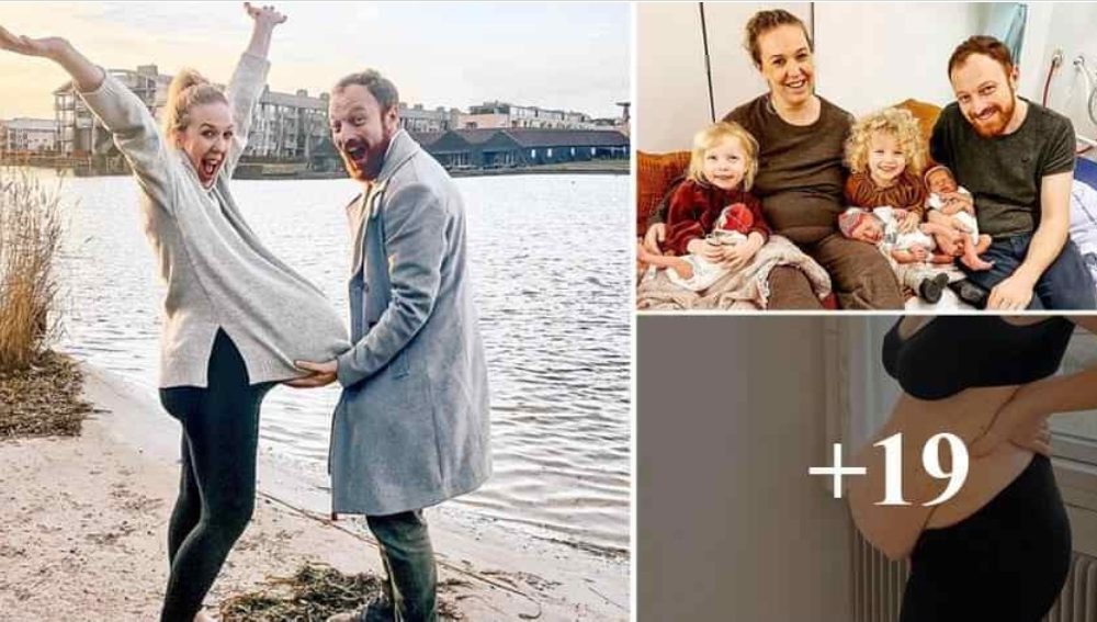 A Danish Mother Shows Off Her Giant Baby Bump With Triplets